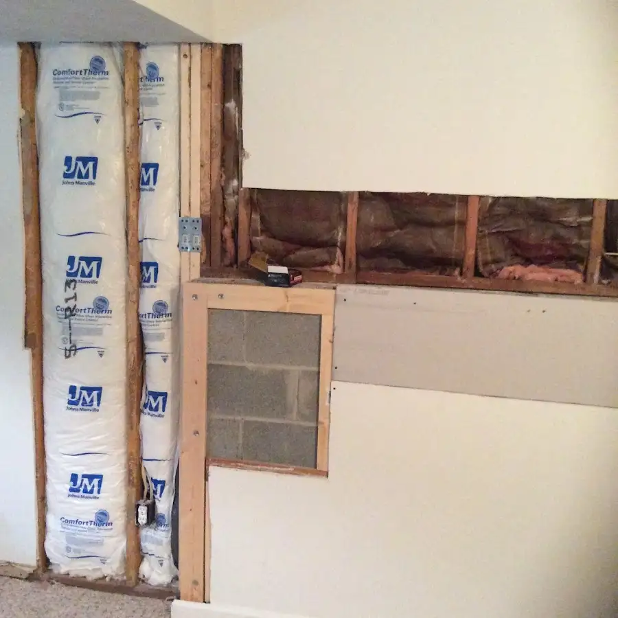 Wall insulation replacement during Contents Cleaning & Restoration in Maryland City